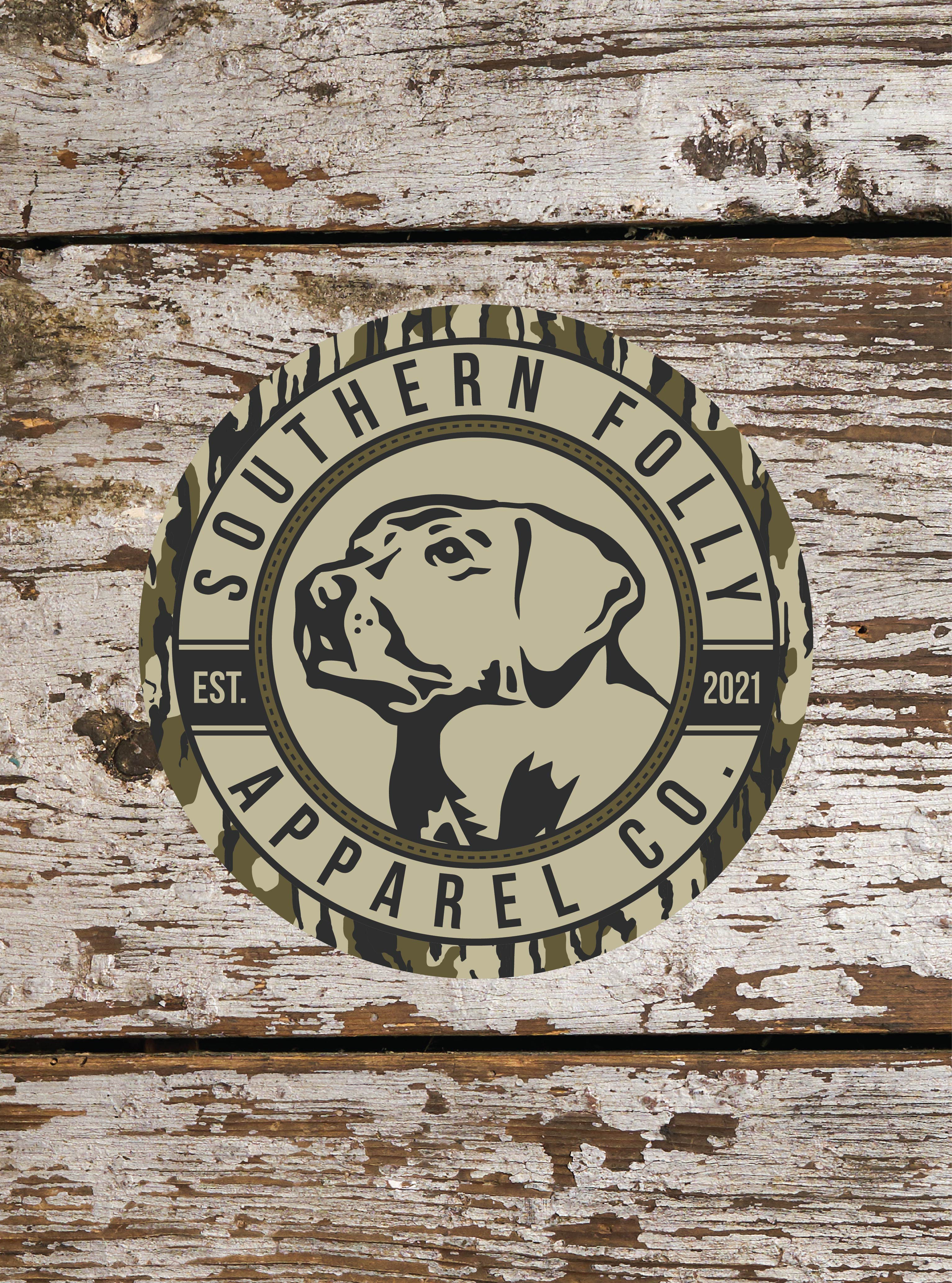 Circle Bottomland Camo Decal