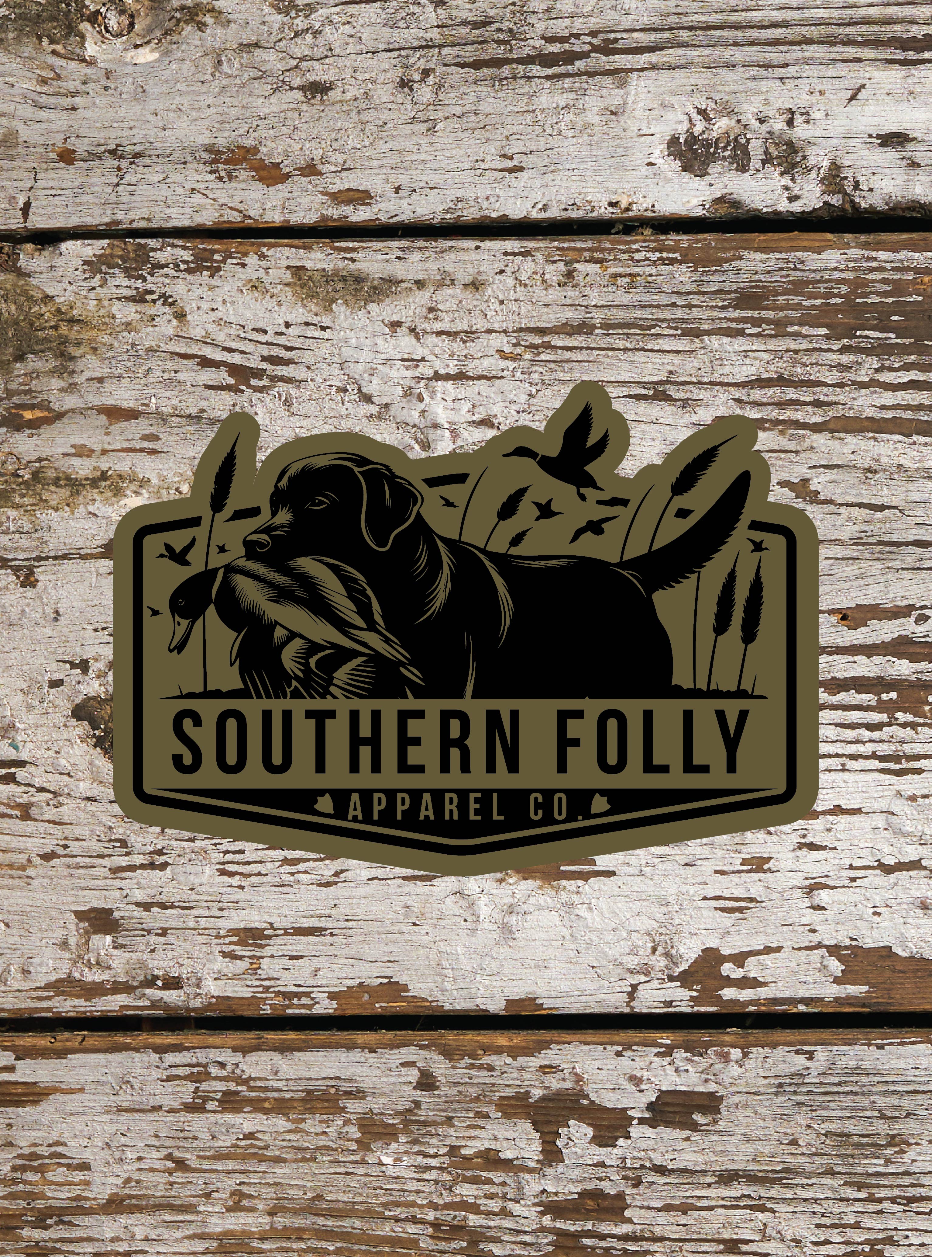 Green Duck Dog Decal