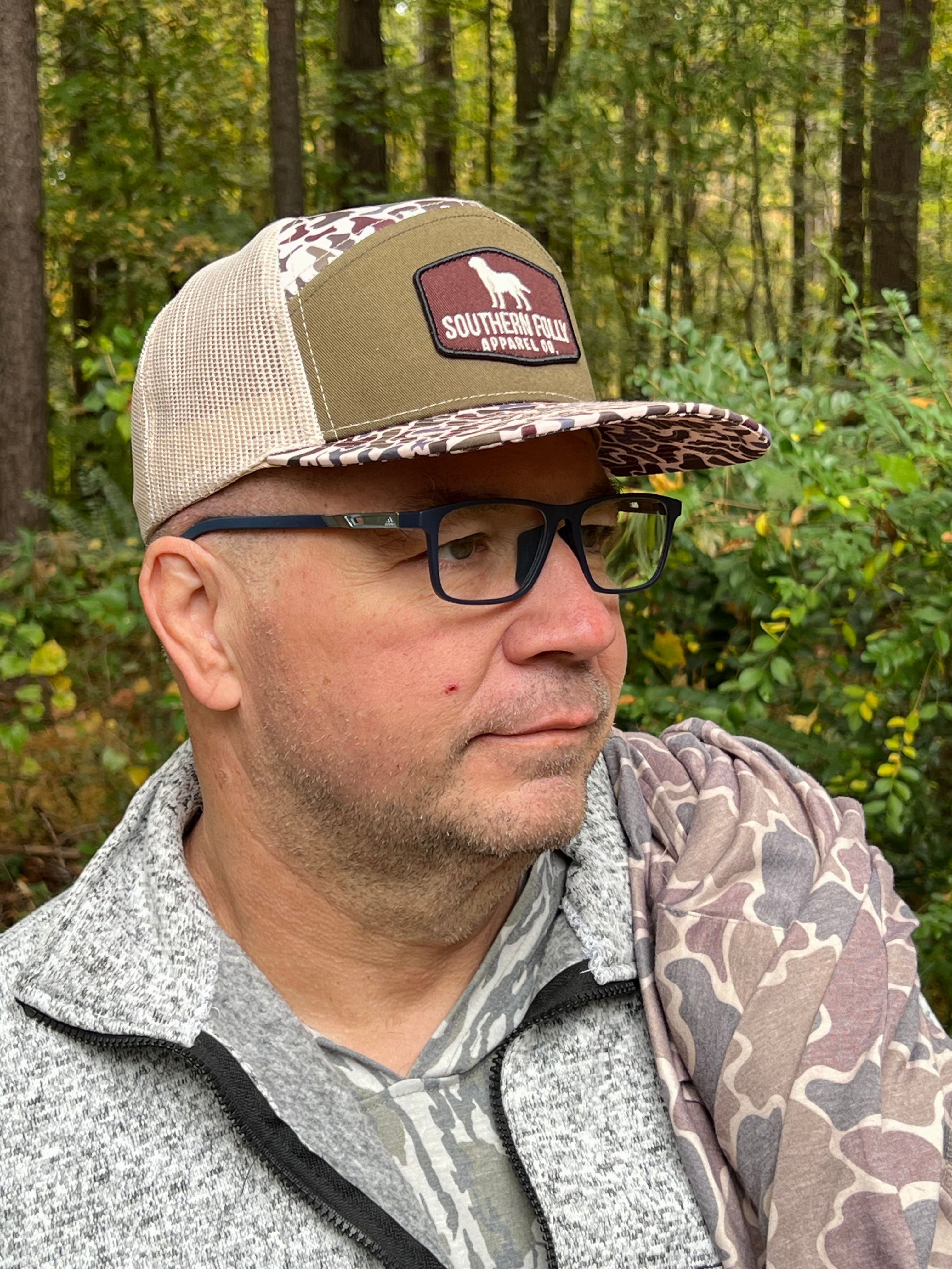 Duck Camo 7 Panel Patch Hat